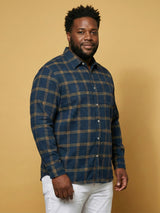 Men Plus Size Orline Multicolor Checkered Casual Shirt