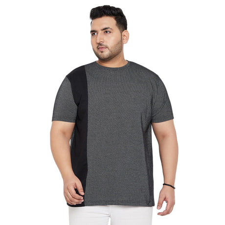Men Plus Size Osip Textured Round Neck Tshirt - bigbanana