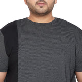 Men Plus Size Osip Textured Round Neck Tshirt - bigbanana