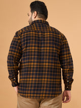 Men Plus Size Oxira Multicolor Checkered Casual Shirt