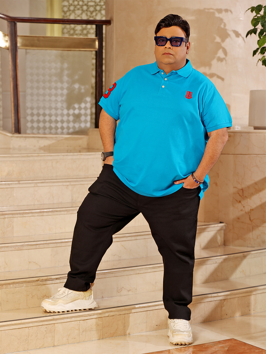 Men Plus Size Tim-T Solid Polo Tshirt