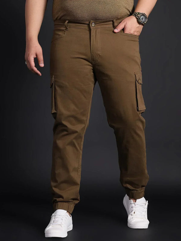 Men Plus Size Pacman Solid Trouser