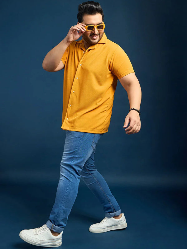 Men Plus Size Pacmo Solid Shirt