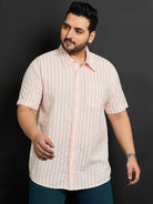 Men Plus Size Palmdale Striped Shirt - bigbanana