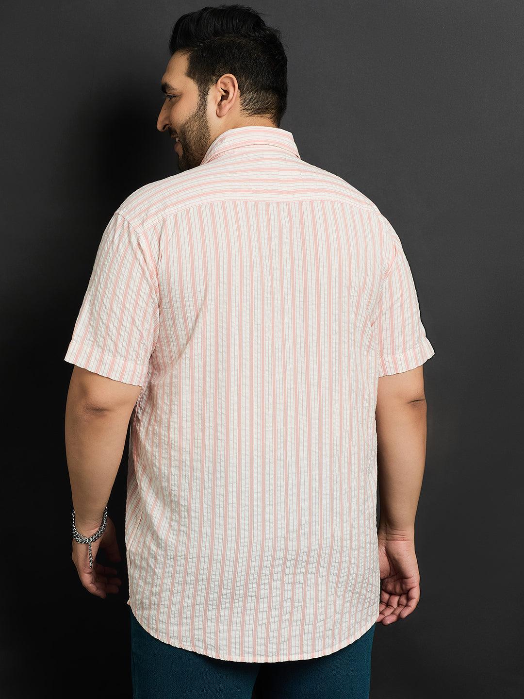 Men Plus Size Palmdale Striped Shirt - bigbanana