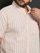 Men Plus Size Palmdale Striped Shirt - bigbanana