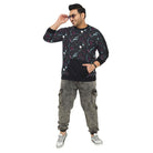 Men Plus Size Pastel Printed Sweatshirt - bigbanana