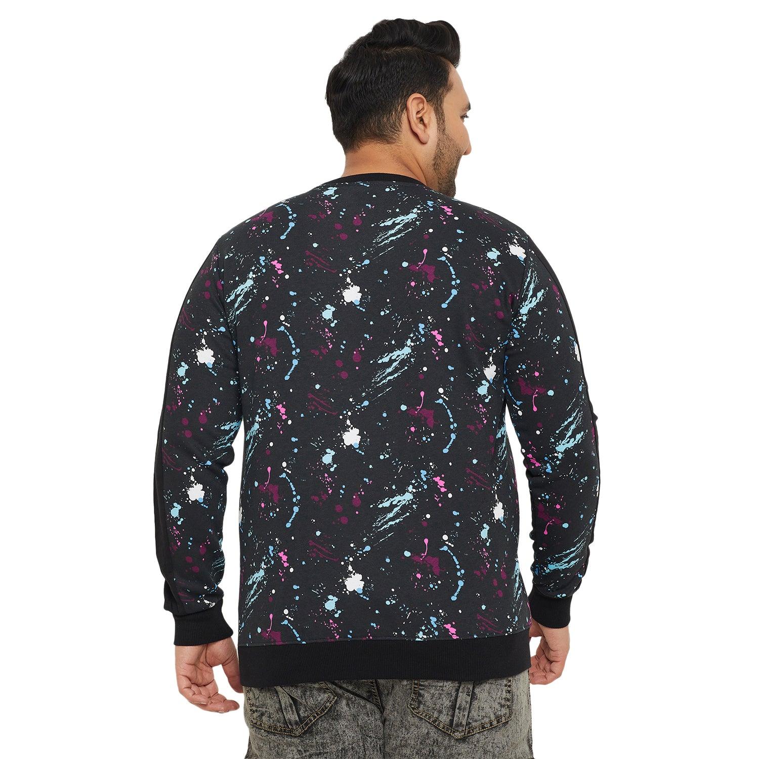 Men Plus Size Pastel Printed Sweatshirt - bigbanana