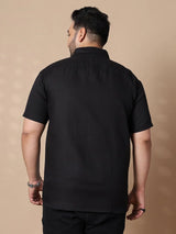 Men Plus Size Pattaya-Sky Colorblock Shirt - bigbanana