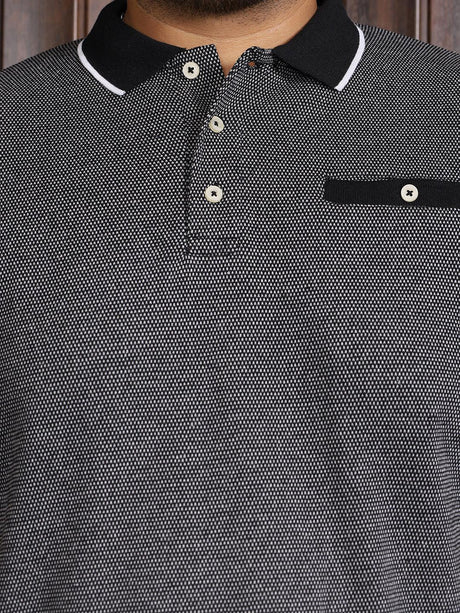 Men Plus Size Paulo Jacquard Polo Tshirt - bigbanana