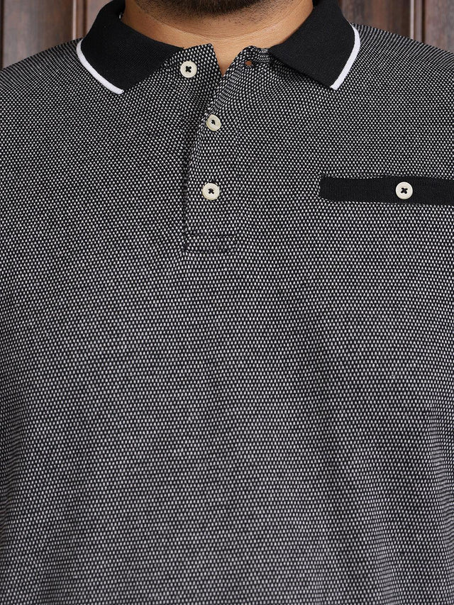 Men Plus Size Paulo Jacquard Polo Tshirt - bigbanana