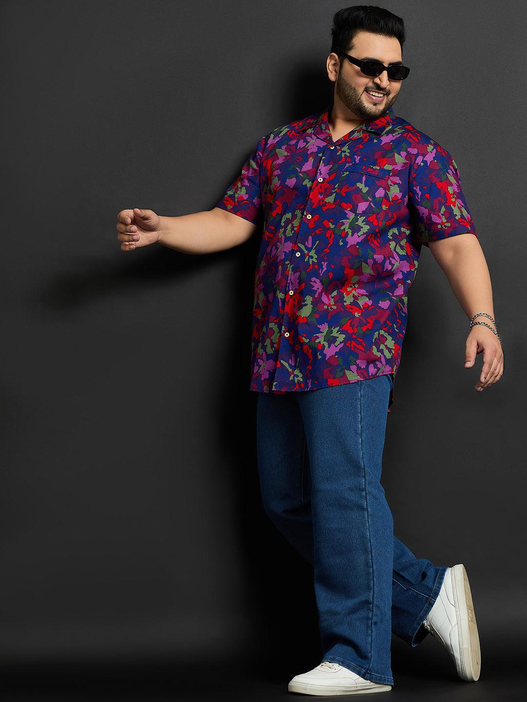 Men Plus Size Pavia Printed Shirt - bigbanana