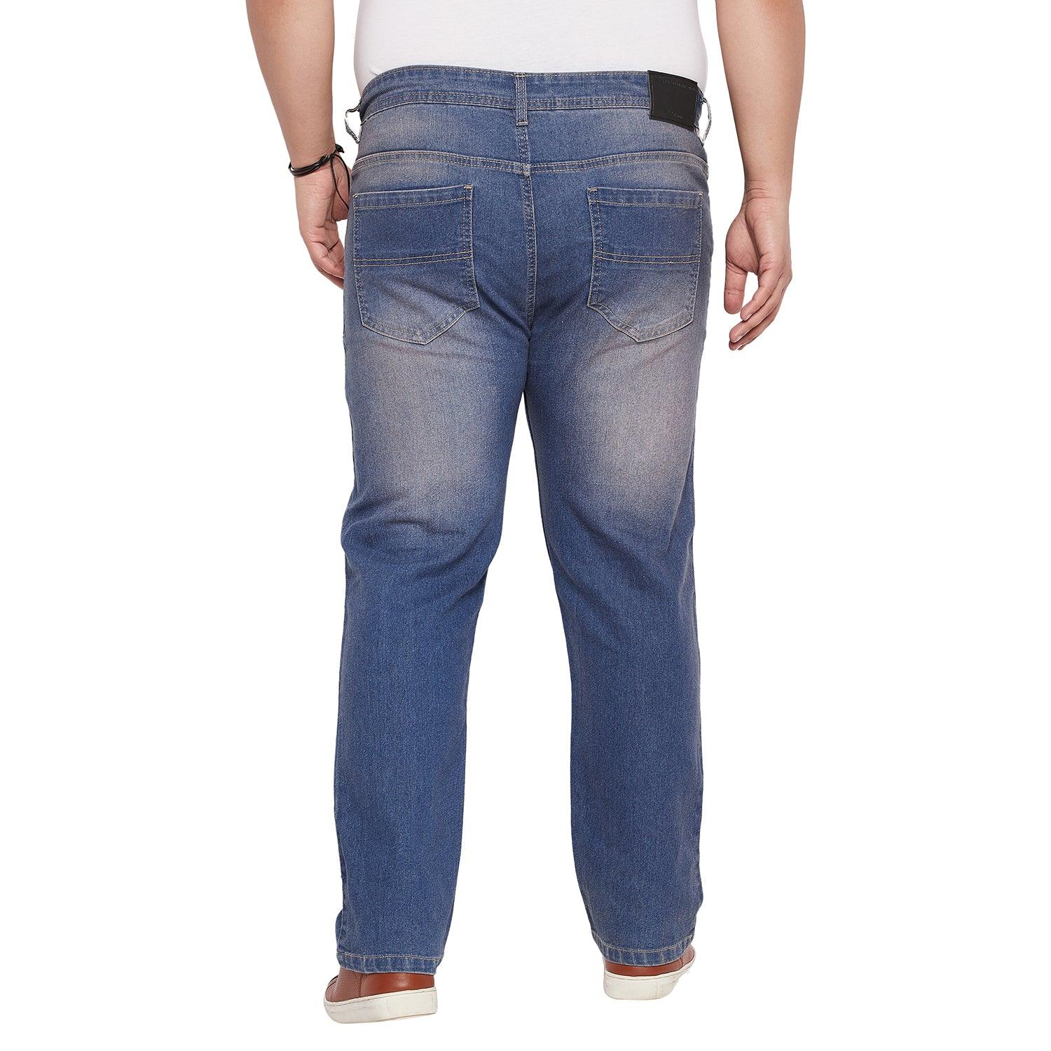 Men Plus Size Pedro Washed Jeans - bigbanana