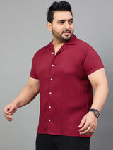 Men Plus Size Pele Solid Shirt