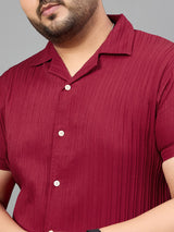 Men Plus Size Pele Solid Shirt