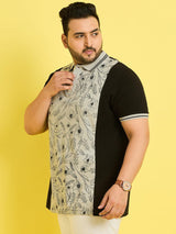 Men Plus Size Picos Colorblock Polo Tshirt - bigbanana