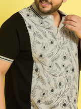 Men Plus Size Picos Colorblock Polo Tshirt - bigbanana