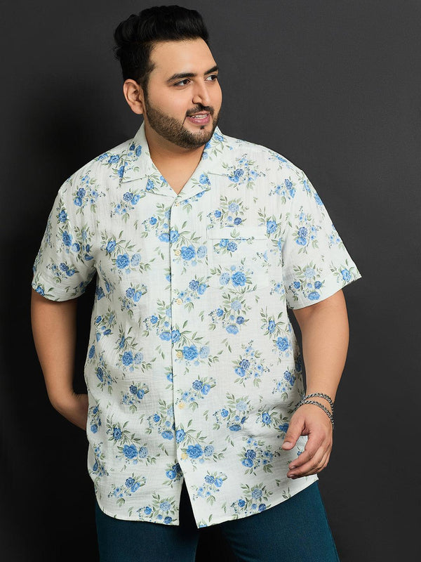 Men Plus Size Pisa Printed Shirt