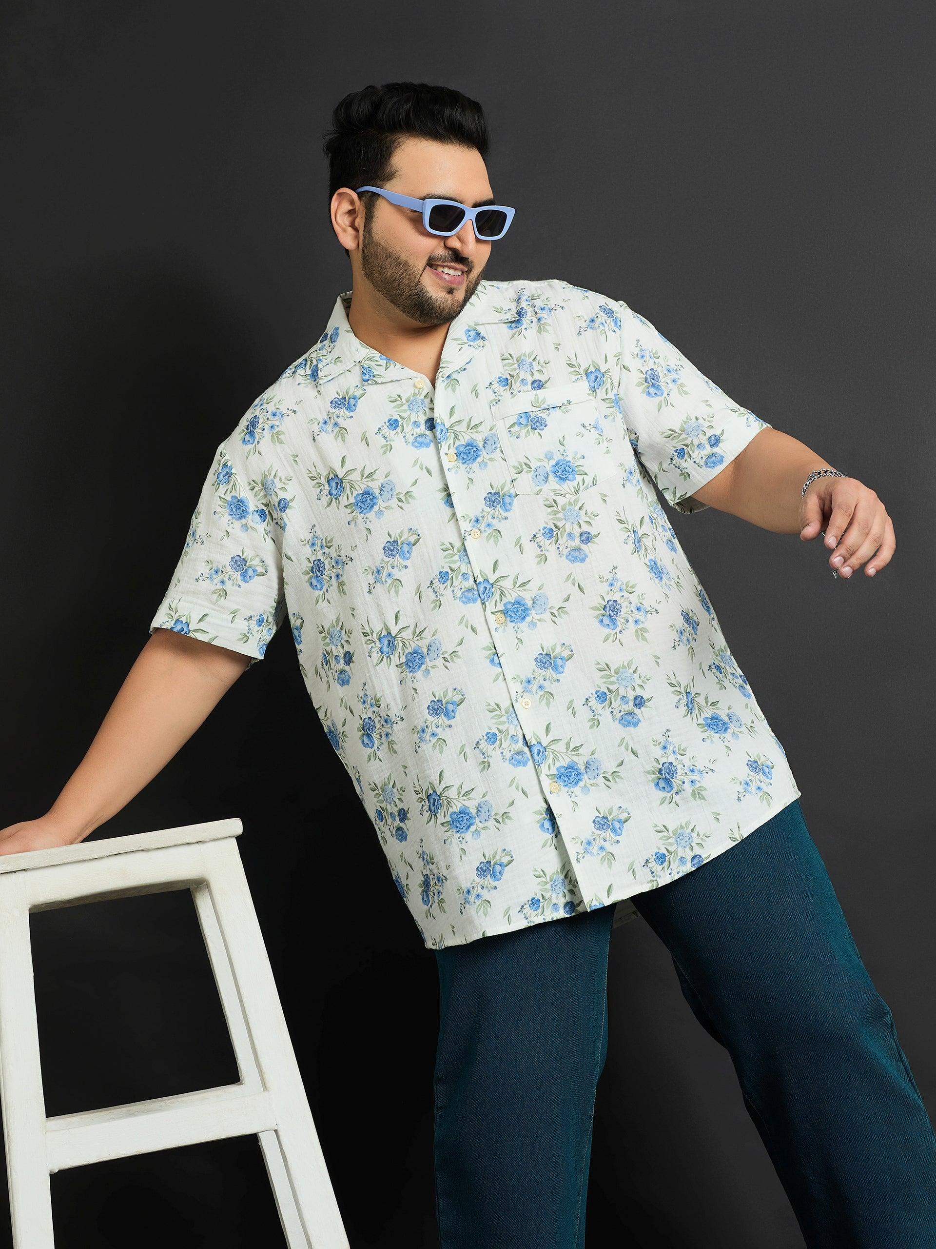 Men Plus Size Pisa Printed Shirt - bigbanana