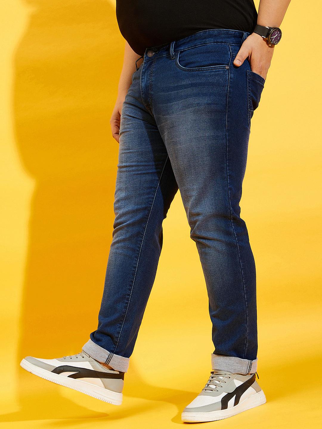 Men Plus Size Plural Solid Jeans - bigbanana