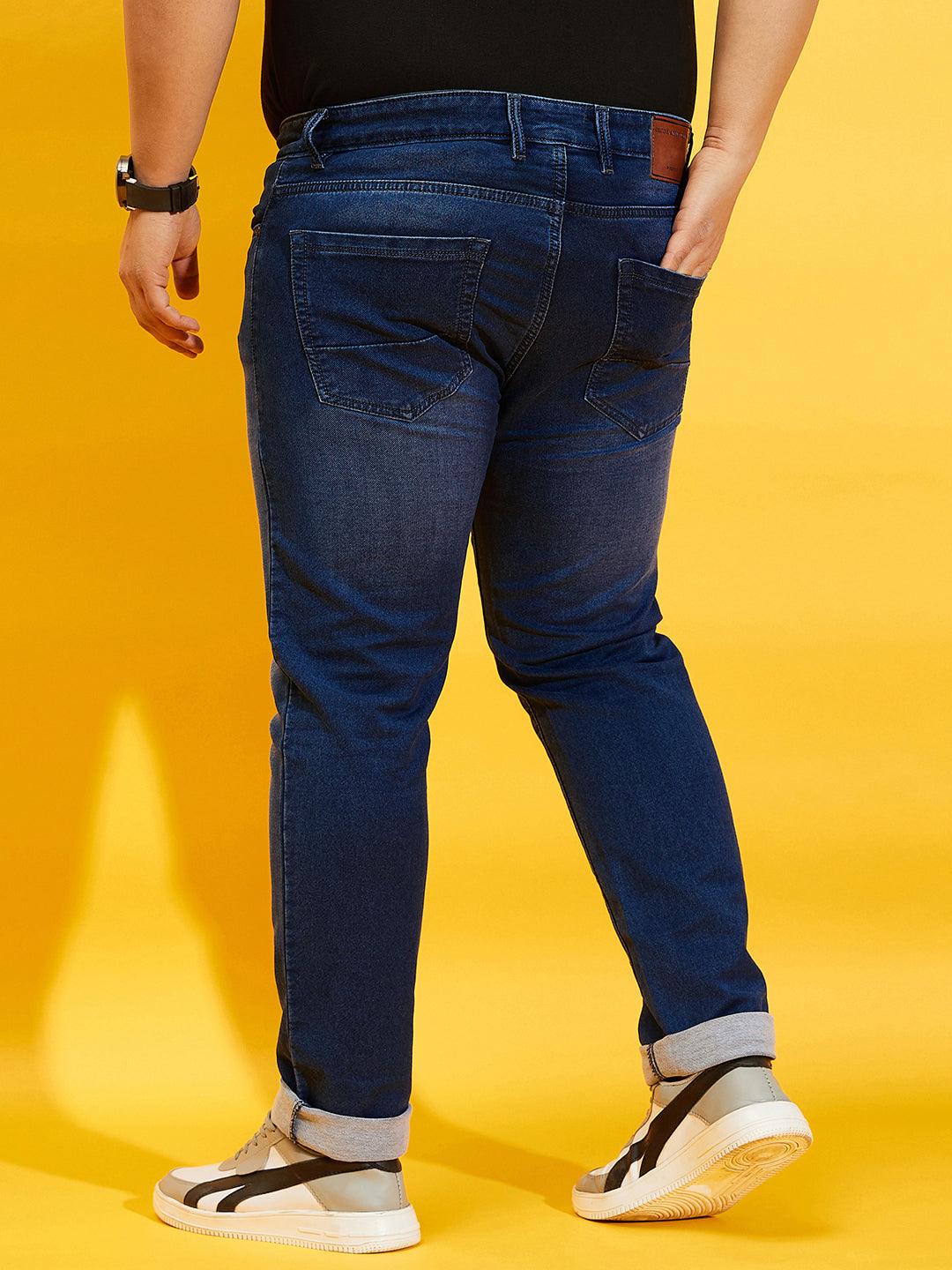 Men Plus Size Plural Solid Jeans - bigbanana