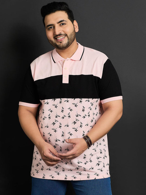 Men Plus Size Pombas Printed Polo Tshirt