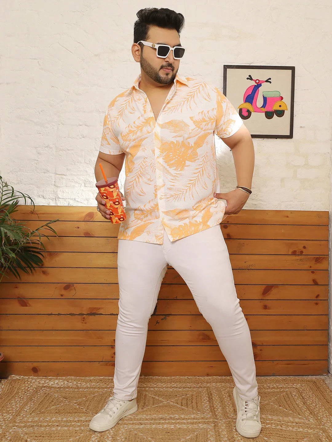Men Plus Size Praveo Multicolor Printed Shirt
