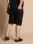 Men Plus Size Prayo-Black Solid Shorts - bigbanana