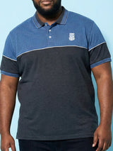 Men Plus Size Propulse-Grey Striped Polo Tshirt