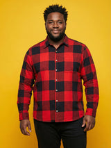 Men Plus Size Pulse Multicolor Checkered Casual Shirt