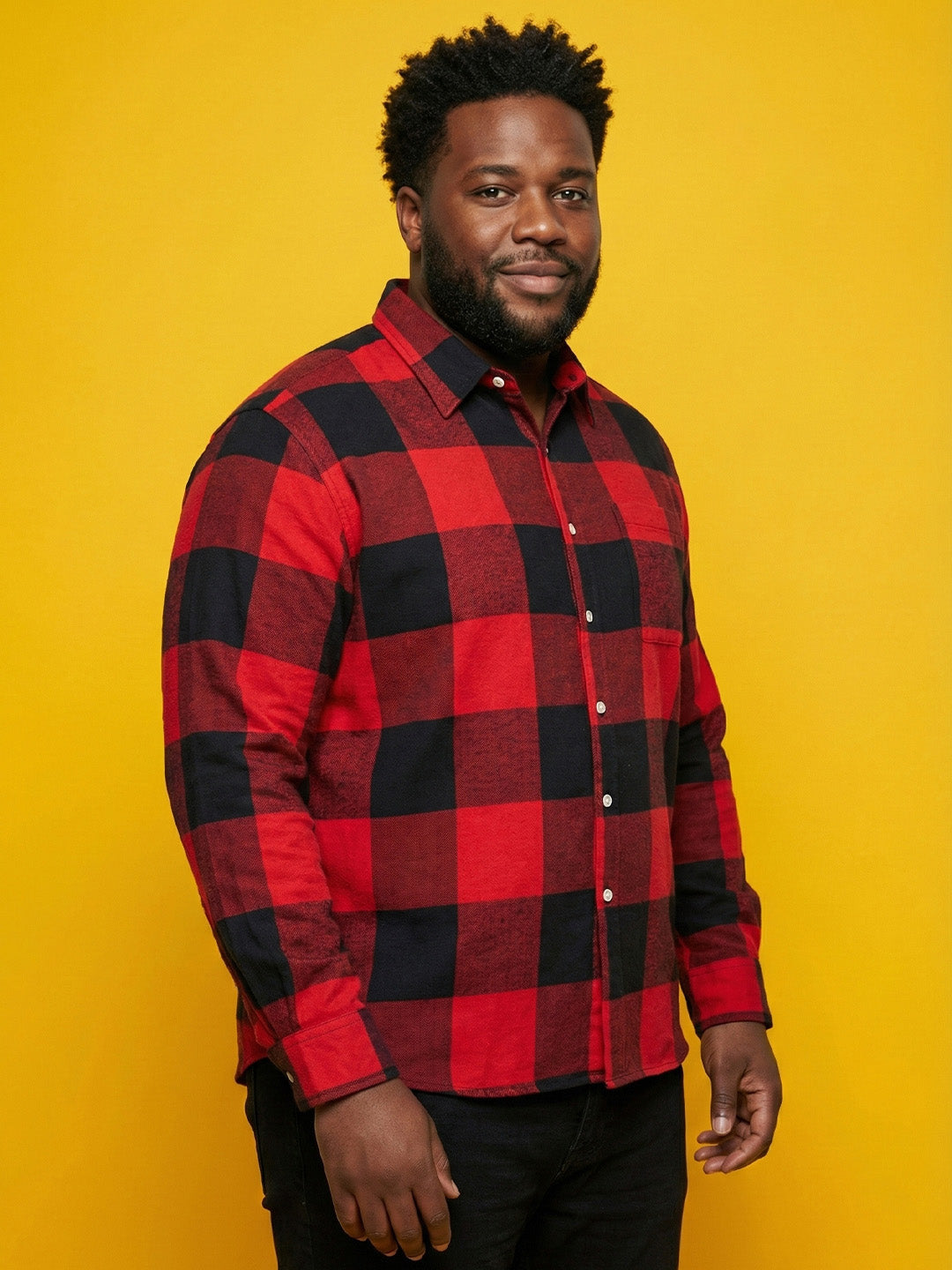 Men Plus Size Pulse Multicolor Checkered Casual Shirt