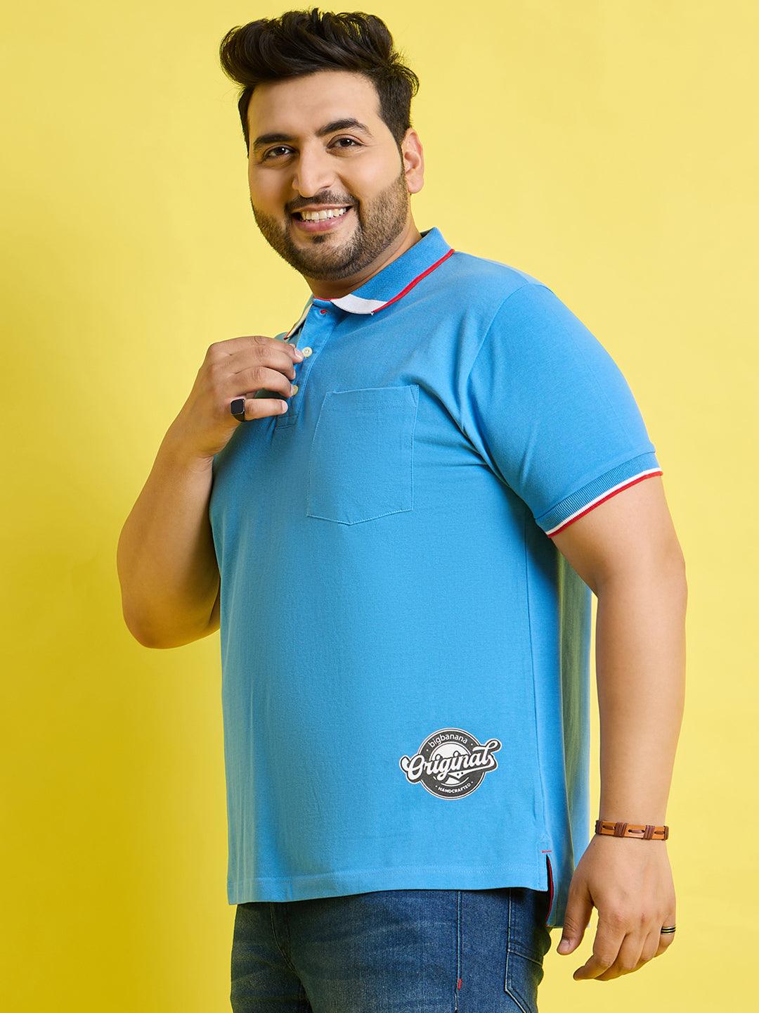 Men Plus Size Quala Solid Polo Tshirt - bigbanana