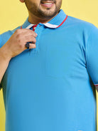 Men Plus Size Quala Solid Polo Tshirt - bigbanana