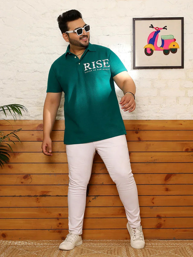 Men Plus Size Quilsa Printed Multi Polo Tshirt - bigbanana