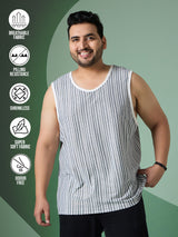 Men Plus Size Rain White Solid Vest