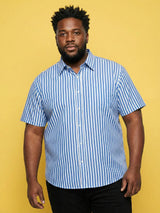 Men Plus Size Raptor Multicolor Striped Casual Shirt