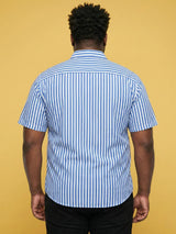 Men Plus Size Raptor Multicolor Striped Casual Shirt