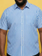 Men Plus Size Raptor Multicolor Striped Casual Shirt