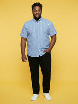 Men Plus Size Raptor Multicolor Striped Casual Shirt
