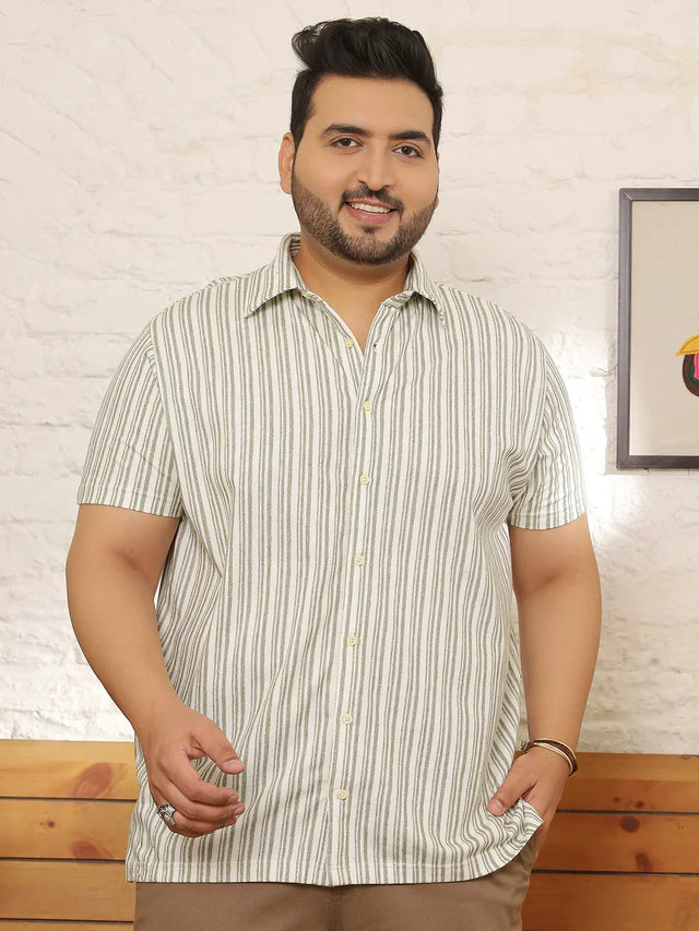 Men Plus Size Rawden Multicolor Striped Shirt - bigbanana