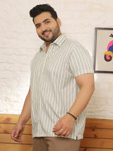 Men Plus Size Rawden Multicolor Striped Shirt