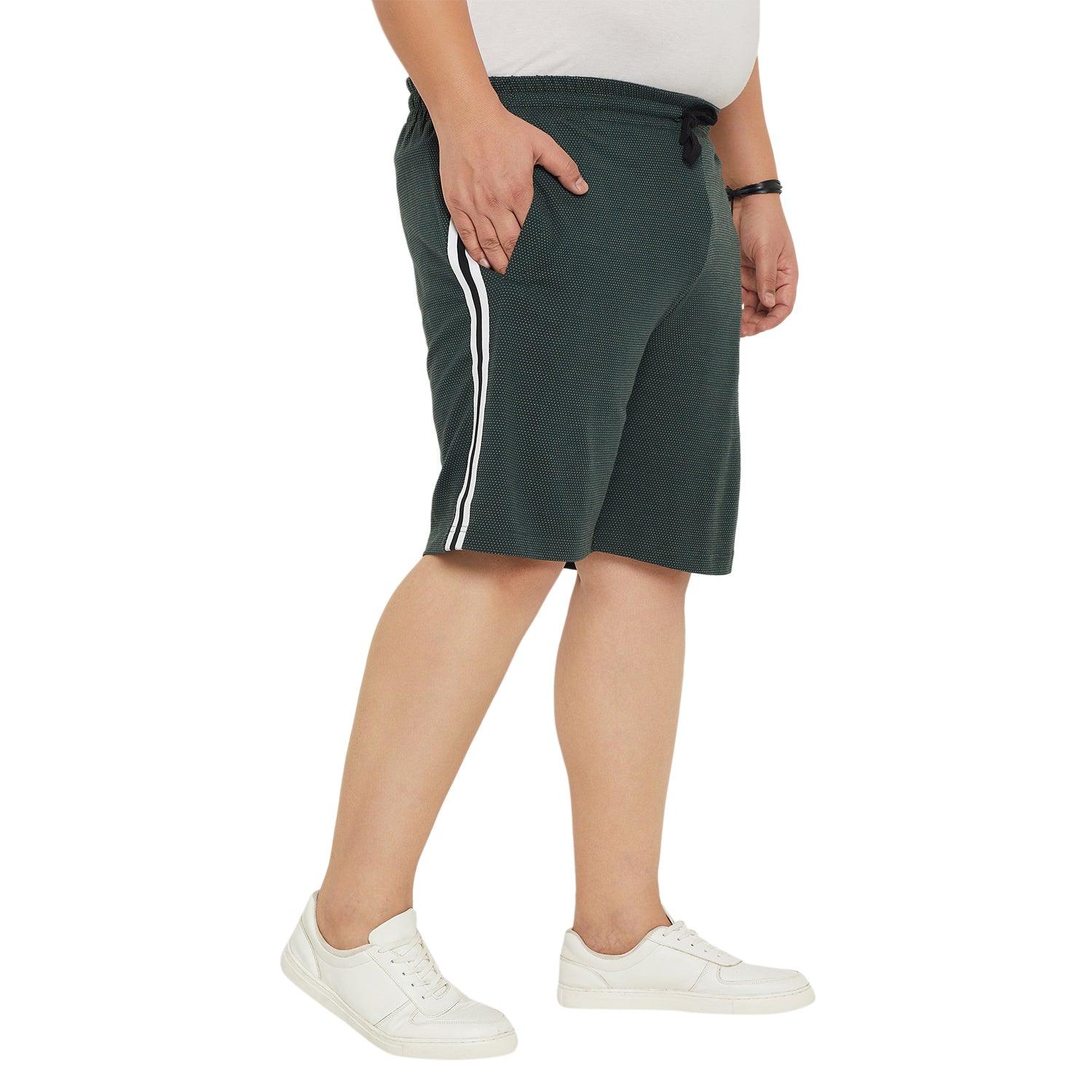 Men Plus Size Rayboon Textured Shorts - bigbanana