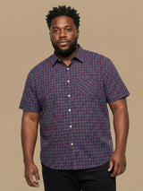 Men Plus Size Relativity Multicolor Checkered Casual Shirt