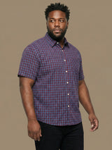 Men Plus Size Relativity Multicolor Checkered Casual Shirt
