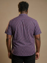 Men Plus Size Relativity Multicolor Checkered Casual Shirt