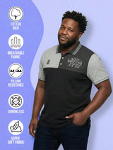 Men Plus Size Relent Colorblock Polo Tshirt