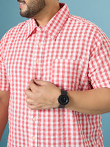 Men Plus Size Revola Multicolor Checkered Casual Shirt