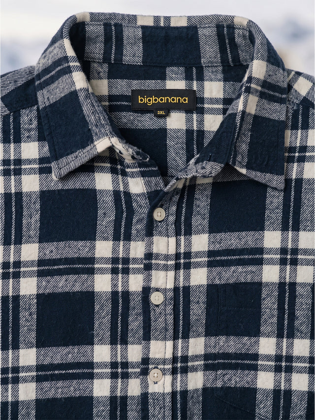 Men Plus Size Rewan Multi Check Shirts