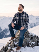 Men Plus Size Rewan Multi Check Shirts