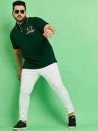 Men Plus Size Rewind Printed Polo Tshirt - bigbanana